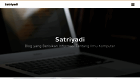 What Satriyadi.web.id website looked like in 2017 (6 years ago)