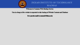 What Sports.iitm.ac.in website looked like in 2017 (6 years ago)