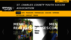 What Sccysa.org website looked like in 2017 (6 years ago)