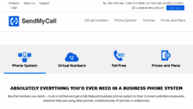 What Sendmycall.com website looked like in 2017 (6 years ago)