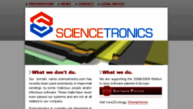 What Sciencetronics.com website looked like in 2017 (6 years ago)