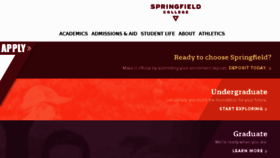 What Springfieldcollege.edu website looked like in 2017 (6 years ago)