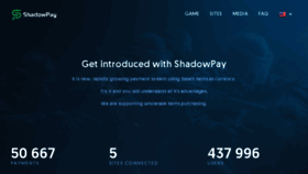 What Shadowpay.com website looked like in 2017 (6 years ago)