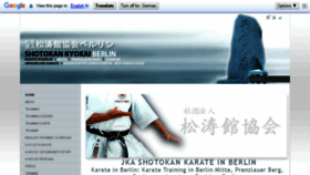 What Shotokan-kyokai.de website looked like in 2017 (6 years ago)