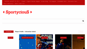 What Sportycious.com website looked like in 2017 (7 years ago)