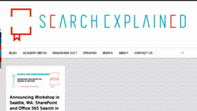What Searchexplained.com website looked like in 2017 (6 years ago)