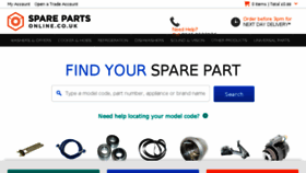What Sparepartsonline.co.uk website looked like in 2017 (6 years ago)