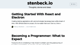 What Stenbeck.io website looked like in 2017 (6 years ago)