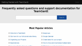 What Support.teamgantt.com website looked like in 2017 (6 years ago)