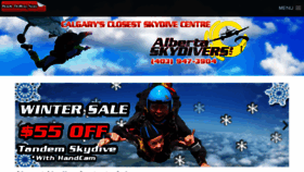 What Skydivecalgary.com website looked like in 2017 (6 years ago)