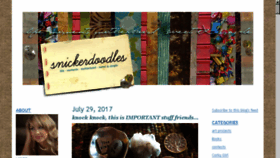 What Snickerdoodles.ca website looked like in 2017 (6 years ago)