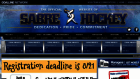 What Sabrehockey.com website looked like in 2017 (6 years ago)
