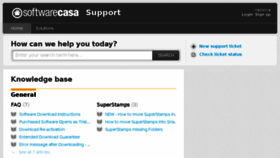 What Support.softwarecasa.com website looked like in 2017 (6 years ago)
