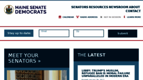 What Senatedems.maine.gov website looked like in 2017 (6 years ago)