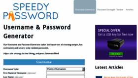 What Speedypassword.com website looked like in 2017 (6 years ago)