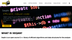 What Seqan.de website looked like in 2017 (6 years ago)