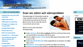 What Somnupplysningen.se website looked like in 2017 (6 years ago)