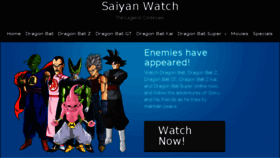 What Saiyanwatch.com website looked like in 2017 (6 years ago)