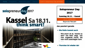 What Solopreneurday.de website looked like in 2017 (6 years ago)