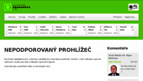 What Squashovaliga.cz website looked like in 2017 (6 years ago)