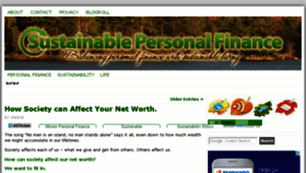 What Sustainablepersonalfinance.com website looked like in 2017 (6 years ago)