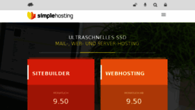 What Simplehosting.ch website looked like in 2017 (6 years ago)