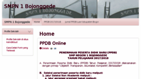 What Smpn1bojonggede.sch.id website looked like in 2017 (6 years ago)