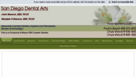 What Sandiegodentalarts.com website looked like in 2017 (6 years ago)
