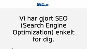 What Seo.dk website looked like in 2017 (6 years ago)