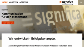What Significa.de website looked like in 2017 (6 years ago)