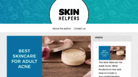 What Skinhelpers.com website looked like in 2017 (6 years ago)