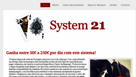 What System21.pt website looked like in 2017 (6 years ago)