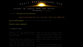 What Spaceexplorationday.us website looked like in 2017 (6 years ago)
