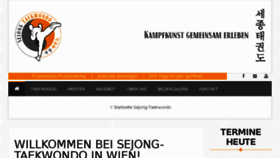 What Sejong-taekwondo.at website looked like in 2017 (6 years ago)