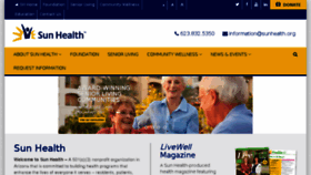 What Sunhealth.org website looked like in 2017 (6 years ago)