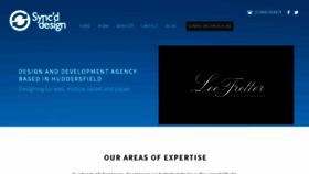 What Syncddesign.co.uk website looked like in 2017 (7 years ago)