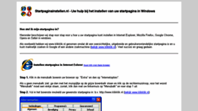 What Startpaginainstellen.nl website looked like in 2017 (6 years ago)
