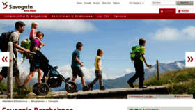 What Savogninbergbahnen.ch website looked like in 2017 (6 years ago)