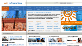 What Skininformation.com website looked like in 2017 (6 years ago)