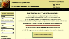 What Sheetmusic2print.com website looked like in 2017 (6 years ago)