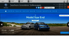 What Southernvolkswagengreenbrier.com website looked like in 2017 (6 years ago)
