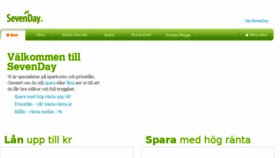 What Sevenday.se website looked like in 2017 (6 years ago)