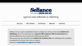 What Seliance.com website looked like in 2017 (6 years ago)