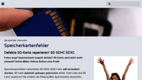 What Speicherkartenfehler.de website looked like in 2017 (6 years ago)