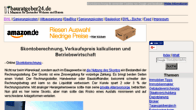 What Skontoberechnung.de website looked like in 2017 (6 years ago)