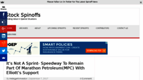 What Stockspinoffs.com website looked like in 2017 (6 years ago)