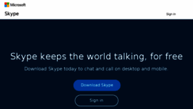 What Skype.us website looked like in 2017 (6 years ago)