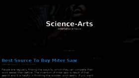 What Science-arts.org website looked like in 2017 (6 years ago)