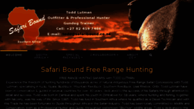 What Safaribound.co.za website looked like in 2017 (6 years ago)