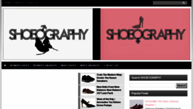 What Shoeography.com website looked like in 2017 (6 years ago)